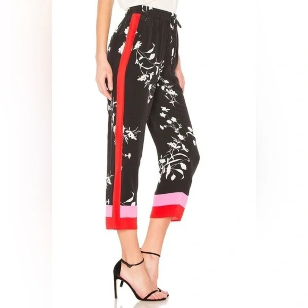 Joie Ceylon Floral Print Silk Drawstring Pants NWT